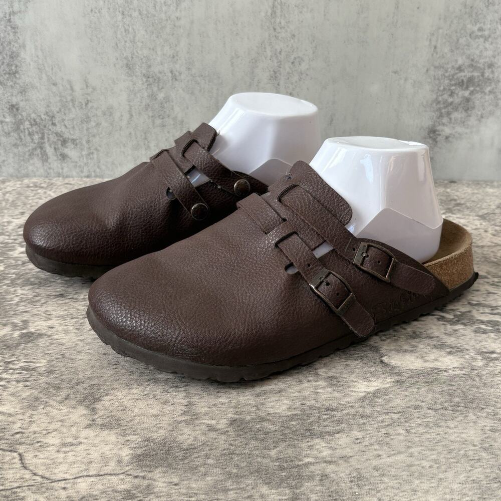 Birkenstock Birki’s Camden Closed Toe Dual Buckle Brown Clogs Women’s 8